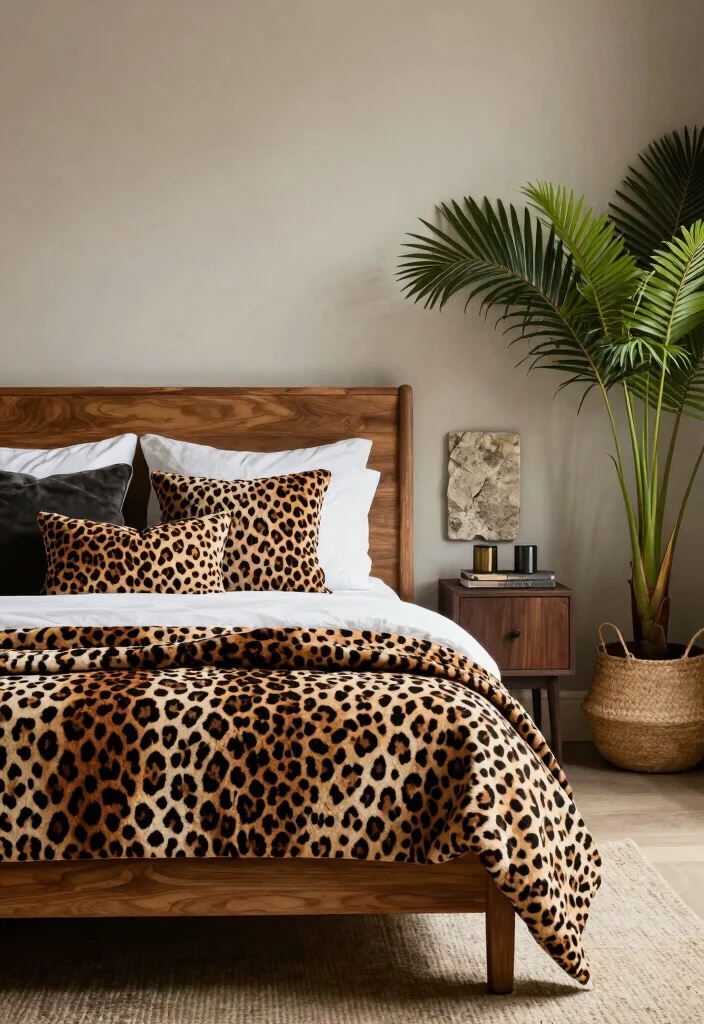 15 Leopard Print Bedroom Ideas Bold Glam Style 15 15 Leopard Print Bedroom Ideas Bold Glam Style - 14. Leopard Print and Natural Elements 1