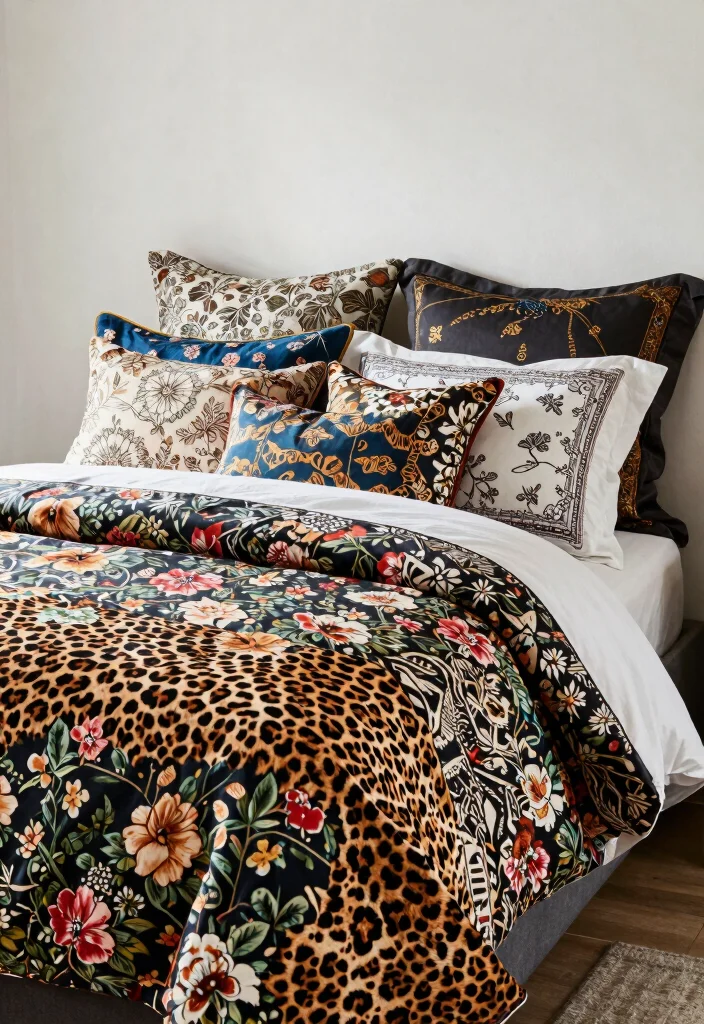 15 Leopard Print Bedroom Ideas Bold Glam Style 9 15 Leopard Print Bedroom Ideas Bold Glam Style - 8. Mixing Leopard Print with Other Patterns 1