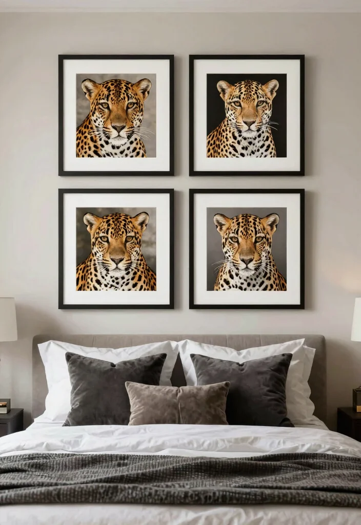 15 Leopard Print Bedroom Ideas Bold Glam Style 10 15 Leopard Print Bedroom Ideas Bold Glam Style - 9. Leopard Print Artwork for a Finishing Touch 1
