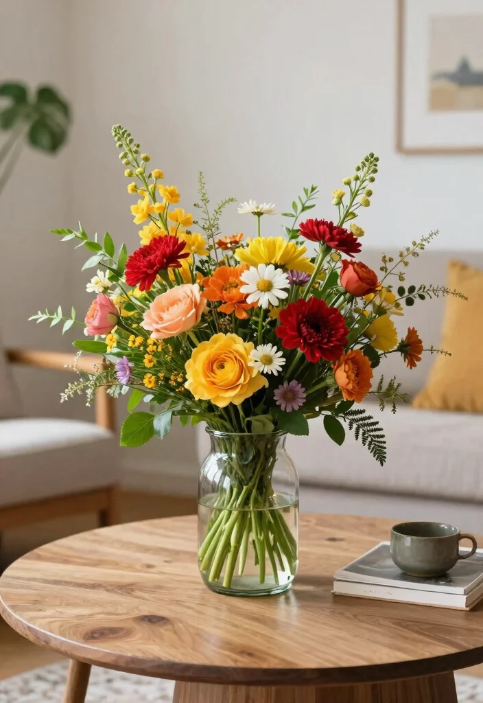 15 Living Room Table Ideas Functional Centerpieces 11 15 Living Room Table Ideas Functional Centerpieces - 10. Seasonal Floral Arrangements 1
