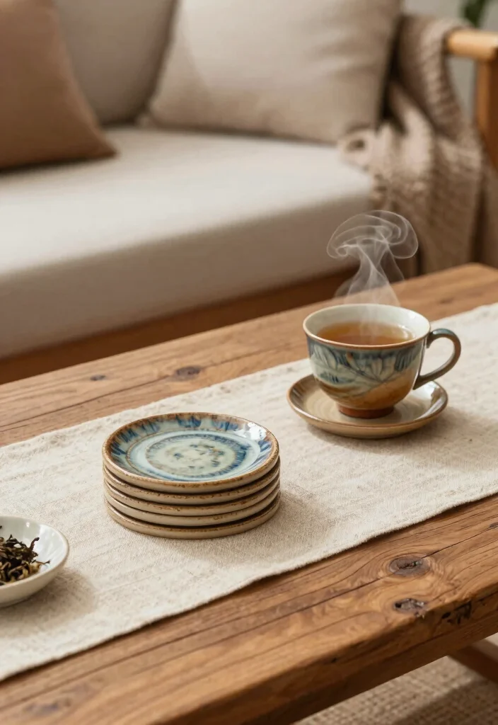 15 Living Room Table Ideas Functional Centerpieces 5 15 Living Room Table Ideas Functional Centerpieces - 4. Handmade Ceramic Coasters 1