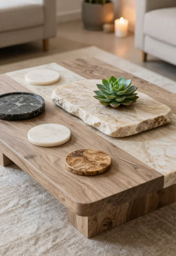 15 Living Room Table Ideas Functional Centerpieces 9 15 Living Room Table Ideas Functional Centerpieces - 8. Natural Stone Accents 1