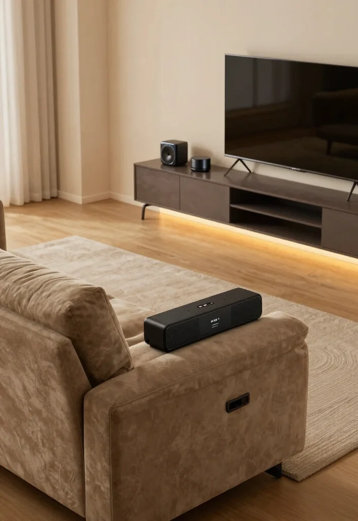 15 Reclining Sofa Living Room Layout Ideas: Comfort First 13 15 Reclining Sofa Living Room Layout Ideas: Comfort First - 12. Integrated Technology 1