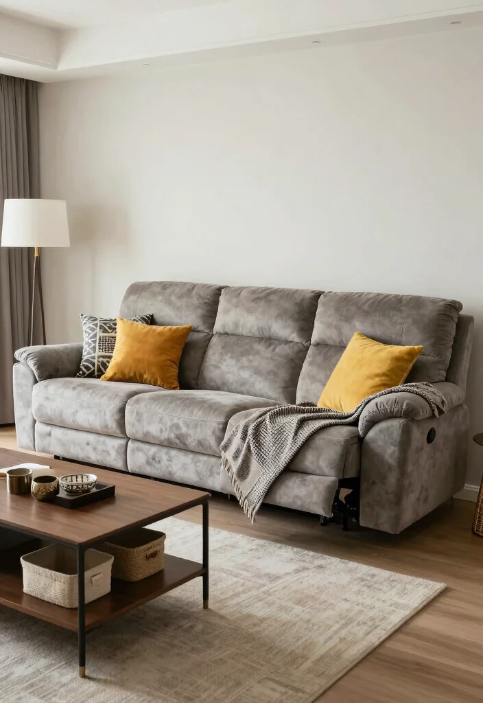 15 Reclining Sofa Living Room Layout Ideas: Comfort First 10 15 Reclining Sofa Living Room Layout Ideas: Comfort First - 9. Smart Storage Solutions 1