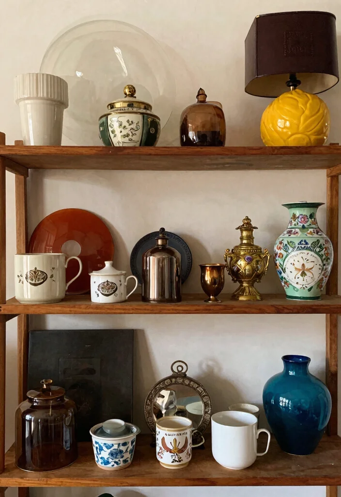 15 Shelf Decor Living Room Vintage Ideas: Timeless Styling 13 15 Shelf Decor Living Room Vintage Ideas: Timeless Styling - 12. Mix and Match Styles 1