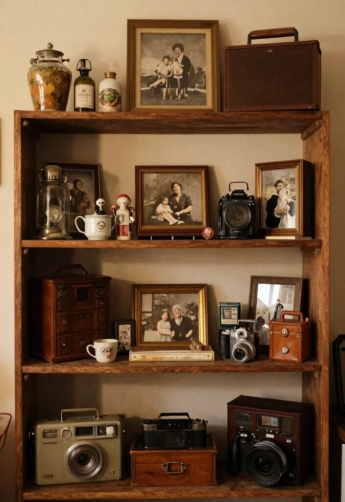 15 Shelf Decor Living Room Vintage Ideas: Timeless Styling 16 15 Shelf Decor Living Room Vintage Ideas: Timeless Styling - 15. Personal Touches 1