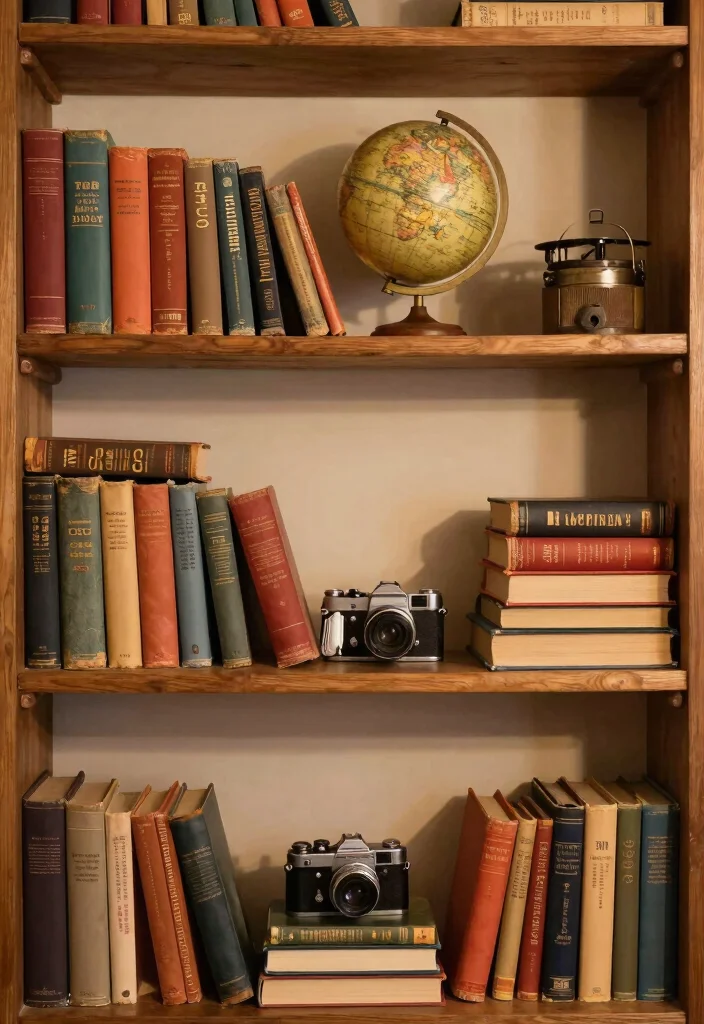 15 Shelf Decor Living Room Vintage Ideas: Timeless Styling 4 15 Shelf Decor Living Room Vintage Ideas: Timeless Styling - 3. Curated Book Displays 1