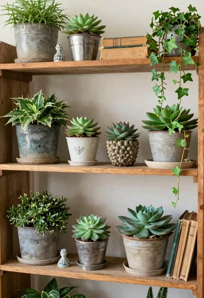 15 Shelf Decor Living Room Vintage Ideas: Timeless Styling 6 15 Shelf Decor Living Room Vintage Ideas: Timeless Styling - 5. Nature's Touch 1