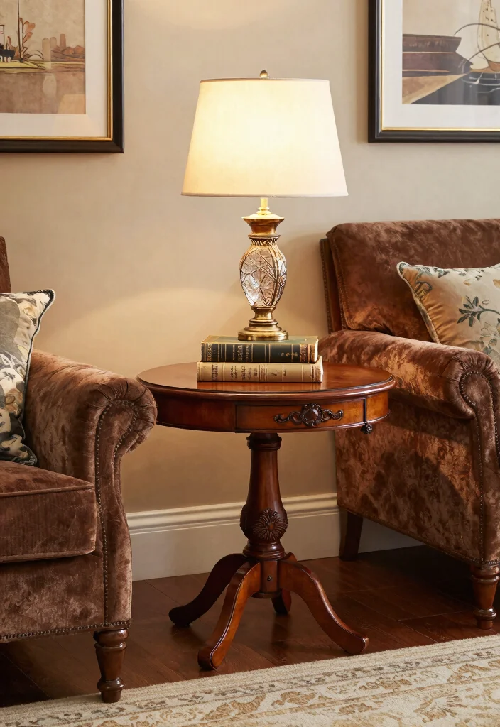 15 Sofa Corner Table Living Room Ideas for Smart Small Spaces 11 15 Sofa Corner Table Living Room Ideas for Smart Small Spaces - 10. Traditional Elegance 1