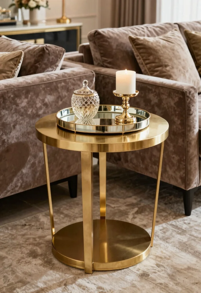 15 Sofa Corner Table Living Room Ideas for Smart Small Spaces 16 15 Sofa Corner Table Living Room Ideas for Smart Small Spaces - 15. Glamorous Touch 1