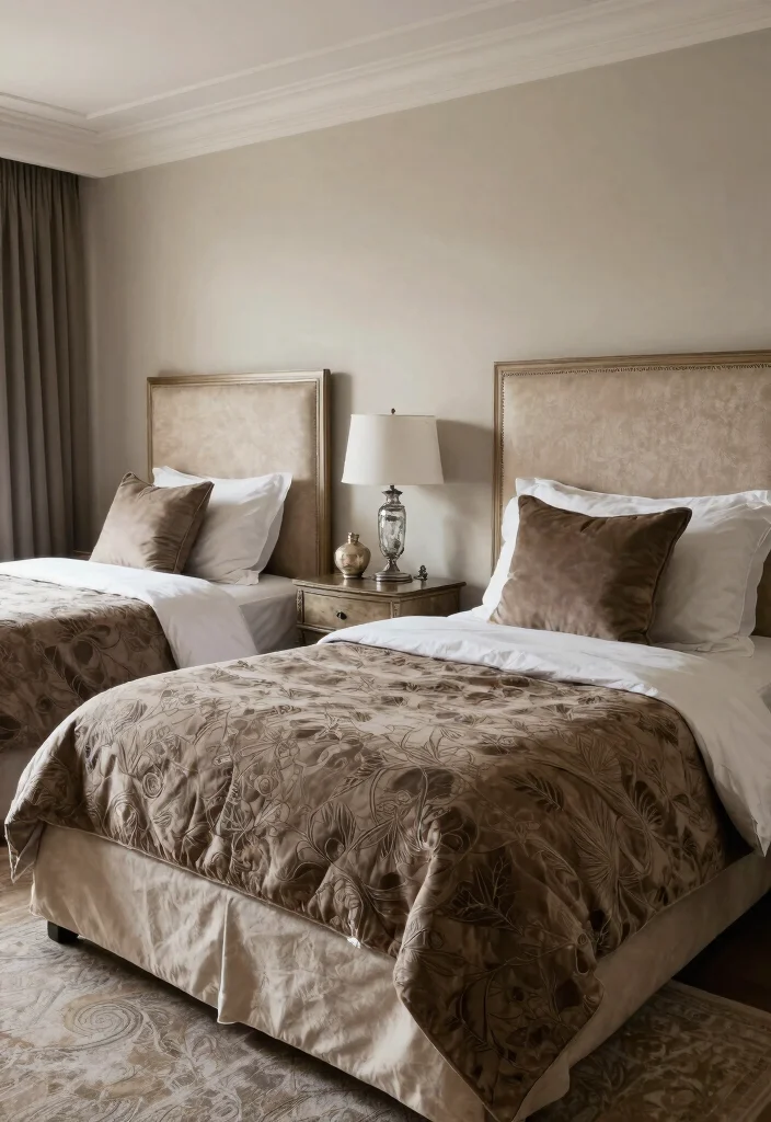15 Twin Bedroom Ideas for Adults: Stylish Shared Spaces 16 15 Twin Bedroom Ideas for Adults: Stylish Shared Spaces - 15. Classic Elegance 1