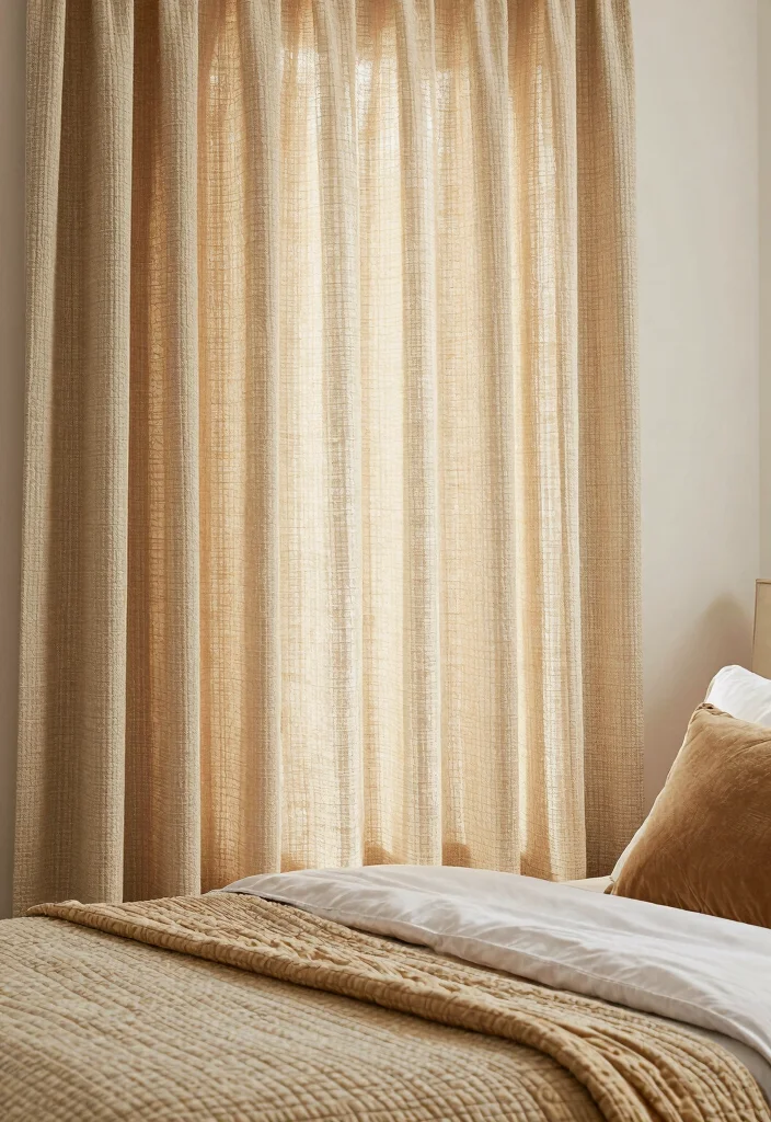 16 Bedroom Window Treatments Ideas: Functional and Stylish 15 16 Bedroom Window Treatments Ideas: Functional and Stylish - 14. Quilted Fabric Shades 1
