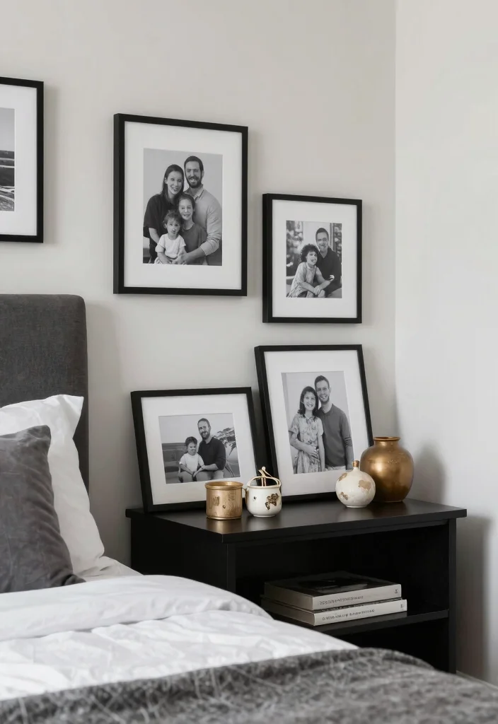 16 Black and White Themed Bedroom Ideas: Timeless Chic 15 16 Black and White Themed Bedroom Ideas: Timeless Chic - 14. Personal Touches 1