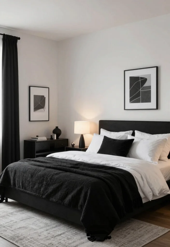16 Black and White Themed Bedroom Ideas: Timeless Chic 18 16 Black and White Themed Bedroom Ideas: Timeless Chic - Conclusion 1