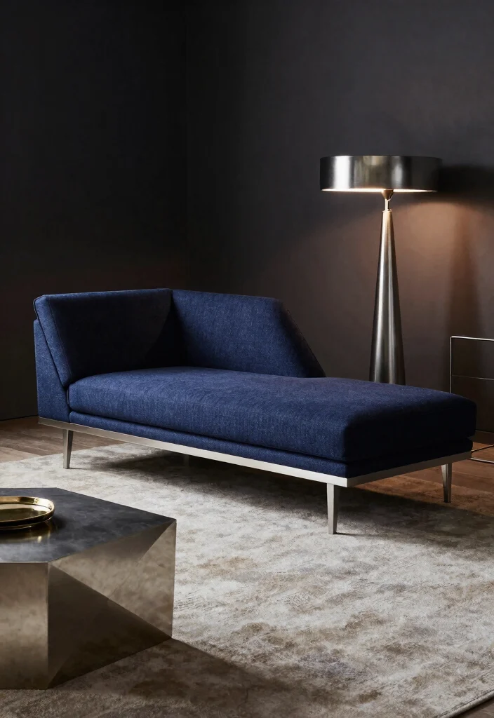 16 Chaise Lounge Living Room Arrangement Ideas: Elegant and Relaxed 13 16 Chaise Lounge Living Room Arrangement Ideas: Elegant and Relaxed - 12. Luxe Metallic Touches 1