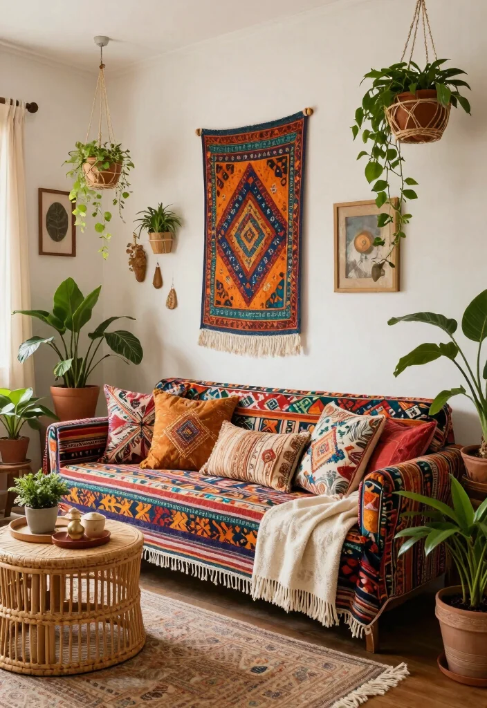 16 Chaise Lounge Living Room Arrangement Ideas: Elegant and Relaxed 6 16 Chaise Lounge Living Room Arrangement Ideas: Elegant and Relaxed - 5. Bohemian Chic Arrangement 1