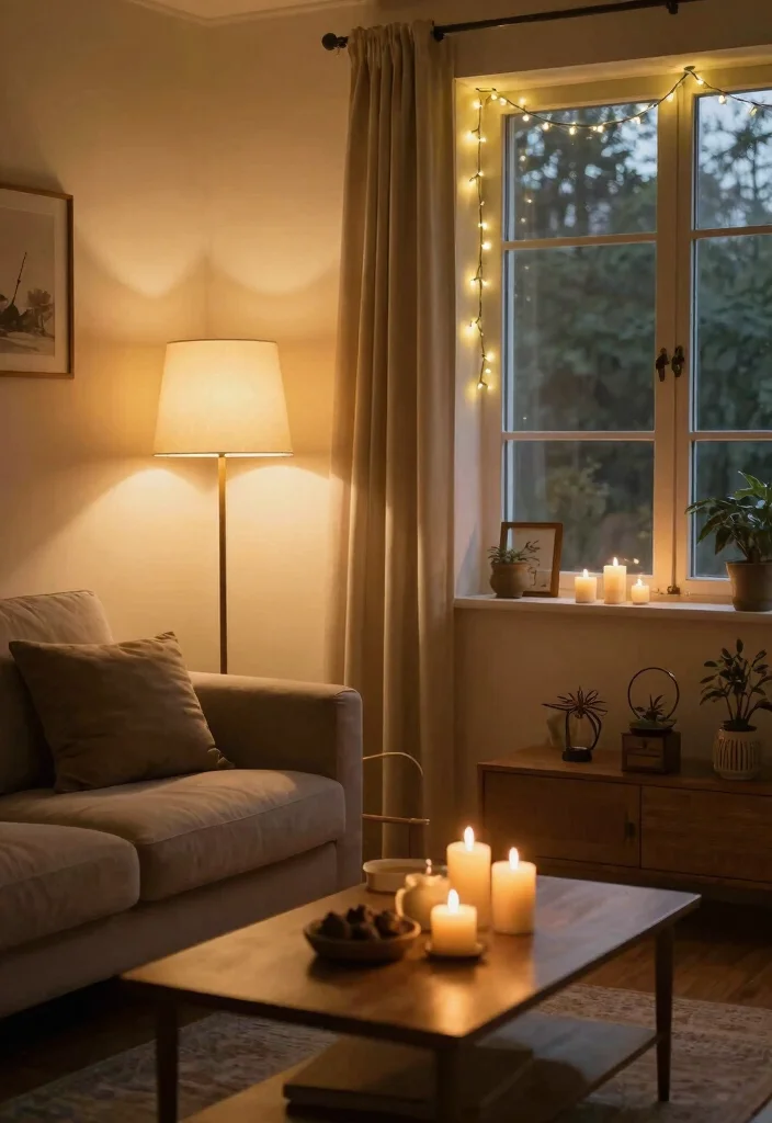 16 Christian Living Room Decor Ideas: Faith Inspired and Warm 11 16 Christian Living Room Decor Ideas: Faith Inspired and Warm - 10. Warm Lighting 1