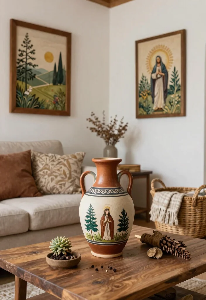 16 Christian Living Room Decor Ideas: Faith Inspired and Warm 12 16 Christian Living Room Decor Ideas: Faith Inspired and Warm - 11. Handcrafted Religious Accents 1