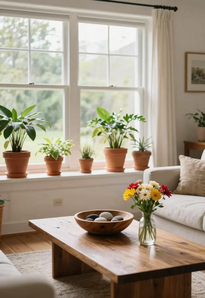 16 Christian Living Room Decor Ideas: Faith Inspired and Warm 8 16 Christian Living Room Decor Ideas: Faith Inspired and Warm - 7. Nature-Inspired Accents 1