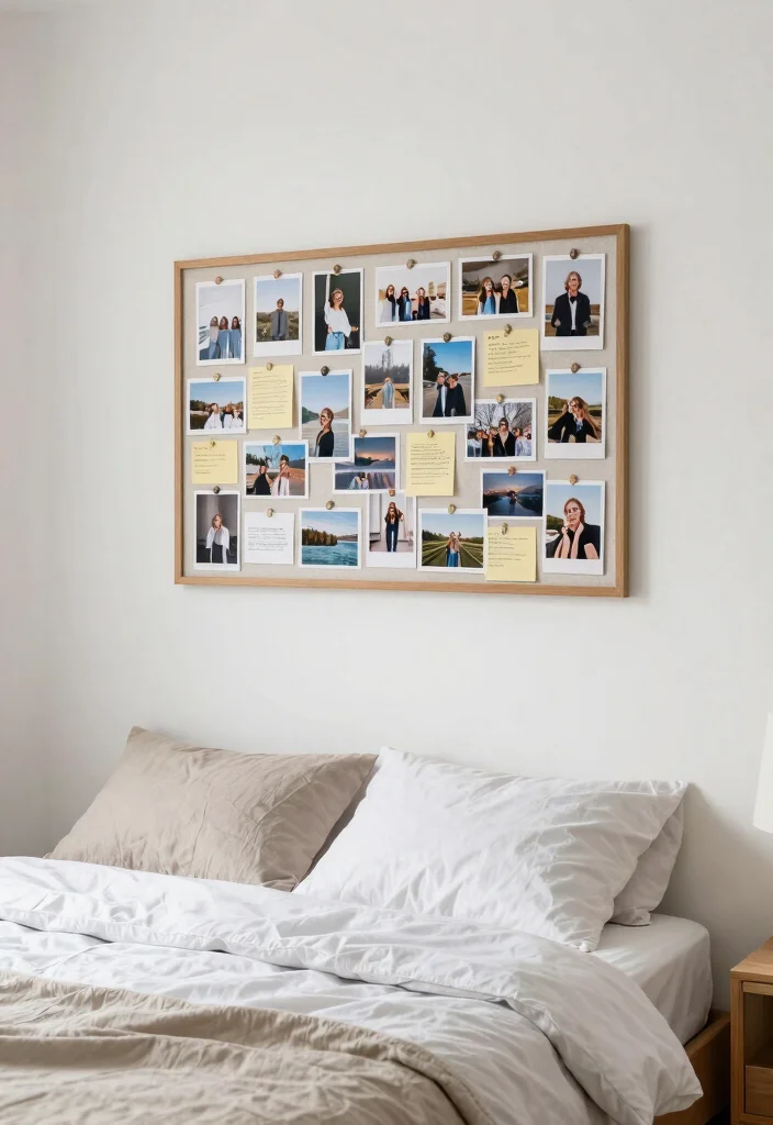 16 Empty Wall Ideas Bedroom: Simple Decor Solutions 12 16 Empty Wall Ideas Bedroom: Simple Decor Solutions - 11. Customized Photo Boards 1