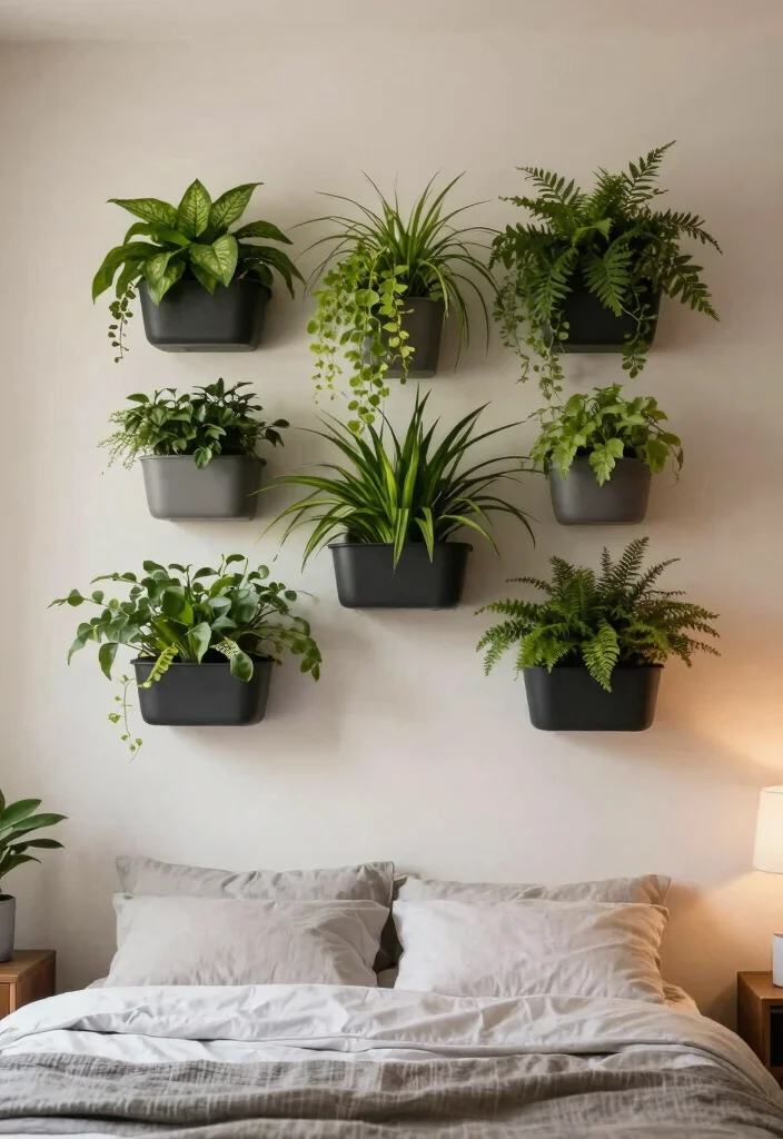 16 Empty Wall Ideas Bedroom: Simple Decor Solutions 13 16 Empty Wall Ideas Bedroom: Simple Decor Solutions - 12. Wall-mounted Planters 1
