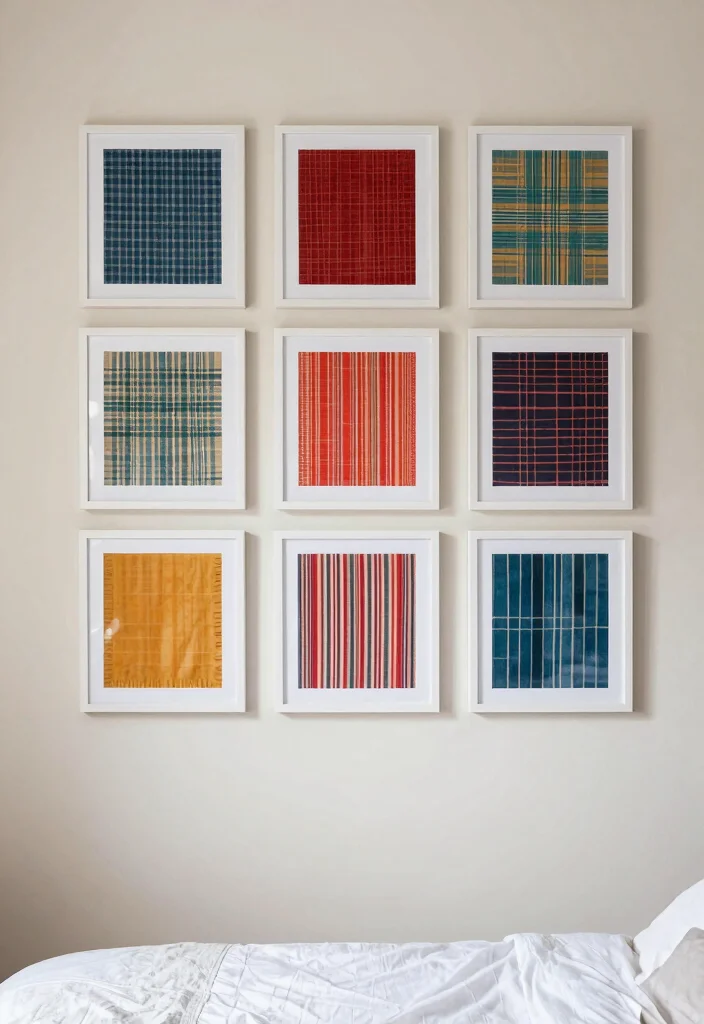 16 Empty Wall Ideas Bedroom: Simple Decor Solutions 7 16 Empty Wall Ideas Bedroom: Simple Decor Solutions - 6. Framed Fabric or Textiles 1