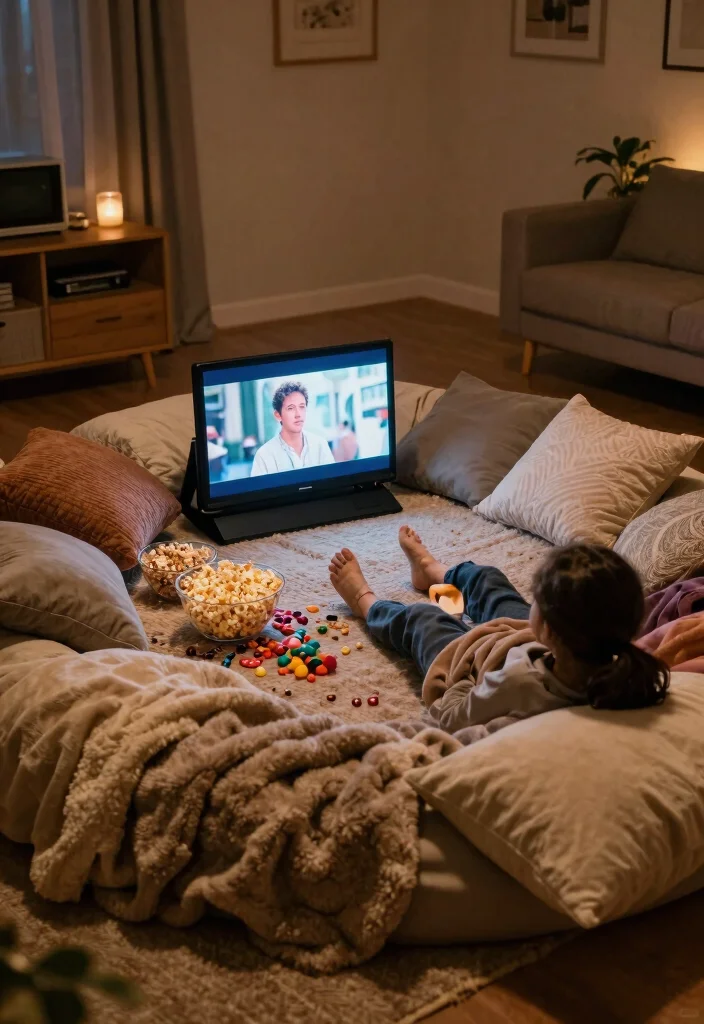 16 Fort Ideas for a Cozy Bedroom Retreat 12 16 Fort Ideas for a Cozy Bedroom Retreat - 11. Movie Night Fort 1