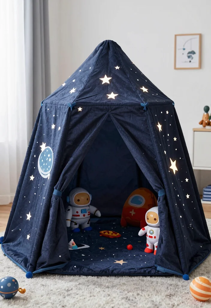 16 Fort Ideas for a Cozy Bedroom Retreat 14 16 Fort Ideas for a Cozy Bedroom Retreat - 13. Space Explorer Fort 1