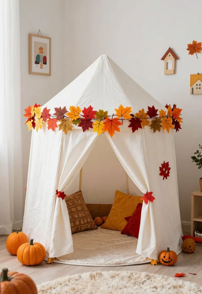 16 Fort Ideas for a Cozy Bedroom Retreat 16 16 Fort Ideas for a Cozy Bedroom Retreat - 15. Seasonal Theme Fort 1