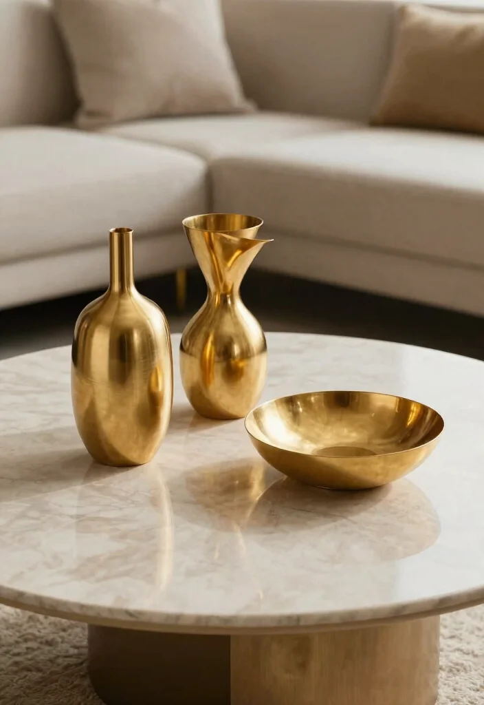 16 Gold Wall Decor Living Room Ideas for an Elegant Luxe Touch 11 16 Gold Wall Decor Living Room Ideas for an Elegant Luxe Touch - 10. Gold Decorative Objects 1