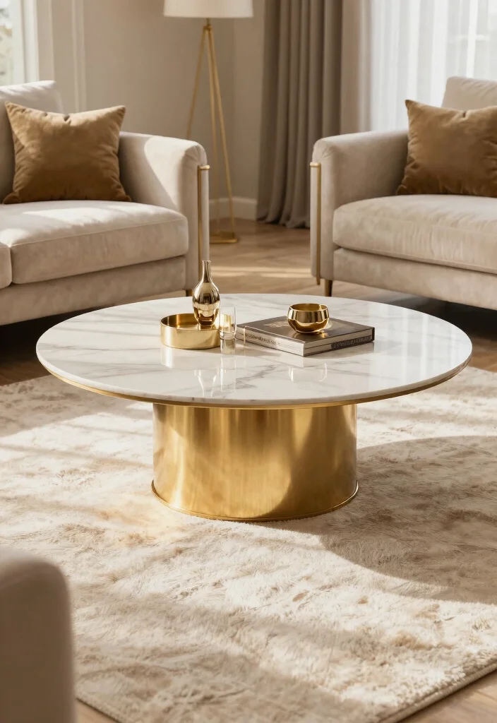 16 Gold Wall Decor Living Room Ideas for an Elegant Luxe Touch 16 16 Gold Wall Decor Living Room Ideas for an Elegant Luxe Touch - 15. Gold-Accented Furniture 1