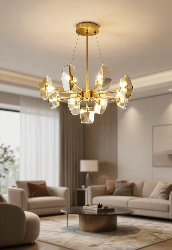 16 Gold Wall Decor Living Room Ideas for an Elegant Luxe Touch 5 16 Gold Wall Decor Living Room Ideas for an Elegant Luxe Touch - 4. Elegant Gold Lighting Fixtures 1
