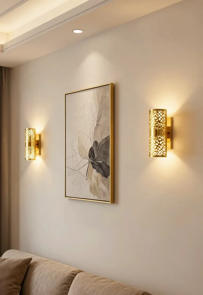 16 Gold Wall Decor Living Room Ideas for an Elegant Luxe Touch 7 16 Gold Wall Decor Living Room Ideas for an Elegant Luxe Touch - 6. Decorative Gold Wall Sconces 1