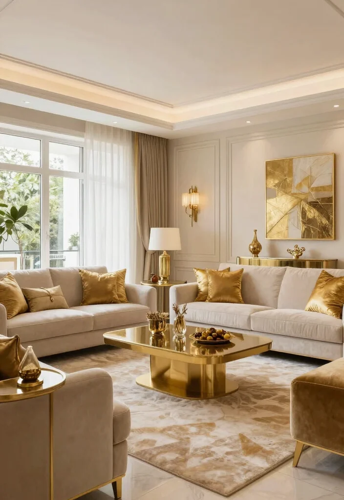 16 Gold Wall Decor Living Room Ideas for an Elegant Luxe Touch 18 16 Gold Wall Decor Living Room Ideas for an Elegant Luxe Touch - Conclusion 1