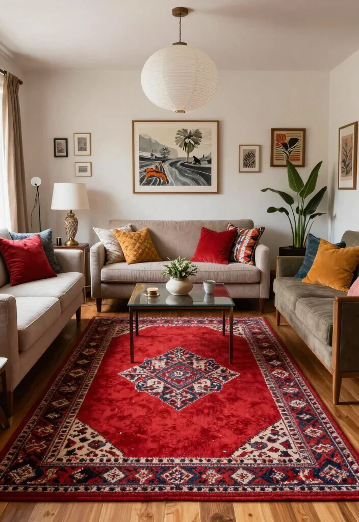16 Red Rug Living Room Decor Ideas: Statement Color Pop 18 16 Red Rug Living Room Decor Ideas: Statement Color Pop - Conclusion 1