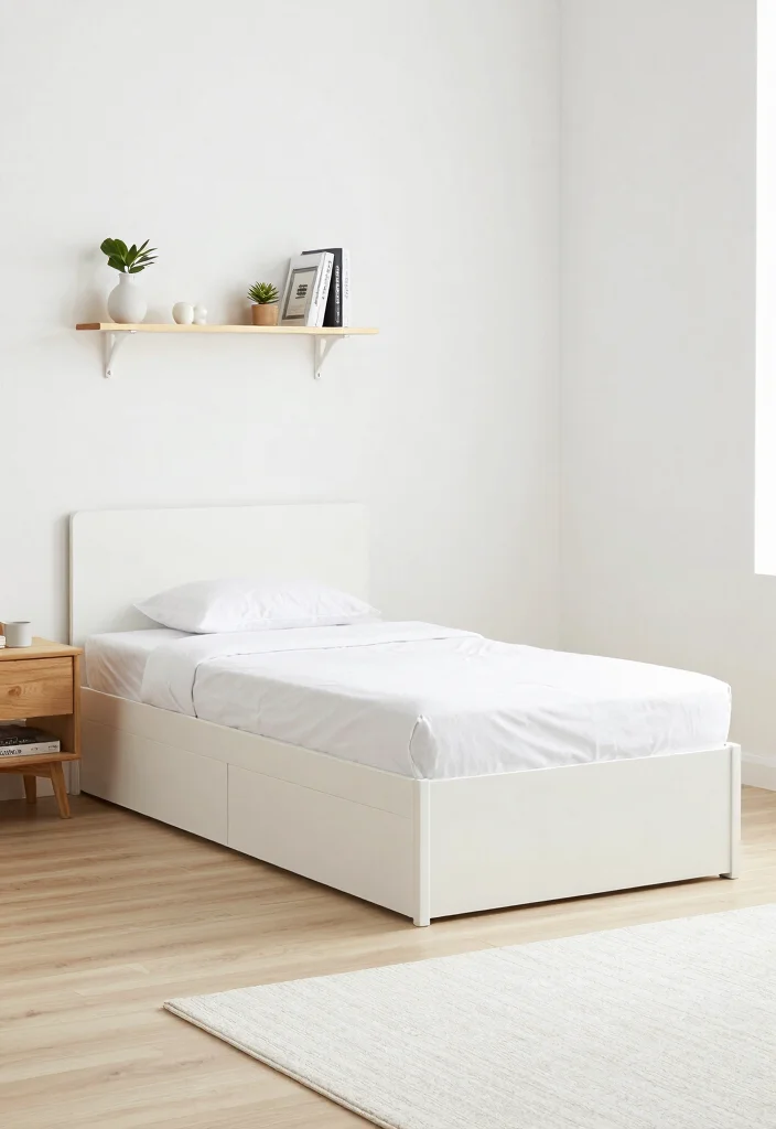 16 Small White Bedroom Ideas Bright Clean and Airy 3 16 Small White Bedroom Ideas Bright Clean and Airy - 2. Embrace Minimalist Furniture 1