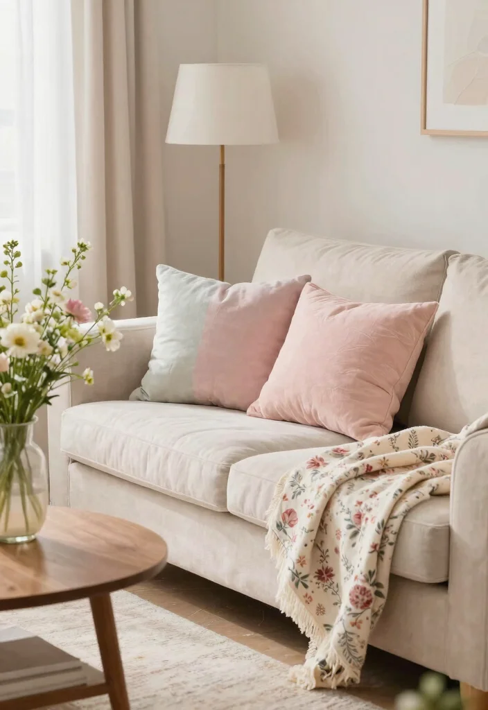 16 Soft Living Room Ideas: Calm, Cozy, and Inviting 17 16 Soft Living Room Ideas: Calm, Cozy, and Inviting - 16. Celebrate Seasonal Decor 1