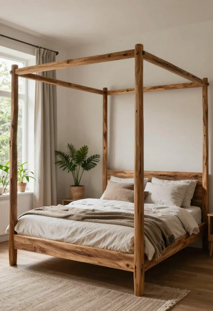 17 Bedroom Ideas Canopy Bed That Feel Dreamy and Elegant 11 17 Bedroom Ideas Canopy Bed That Feel Dreamy and Elegant - 10. Nature-Inspired Serenity 1