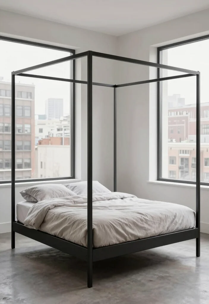 17 Bedroom Ideas Canopy Bed That Feel Dreamy and Elegant 8 17 Bedroom Ideas Canopy Bed That Feel Dreamy and Elegant - 7. Urban Elegance 1
