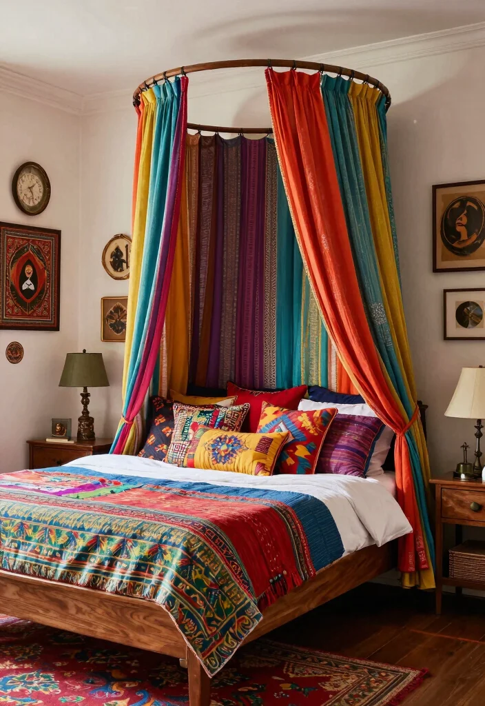 17 Bedroom Ideas Canopy Bed That Feel Dreamy and Elegant 10 17 Bedroom Ideas Canopy Bed That Feel Dreamy and Elegant - 9. Eclectic Fusion 1