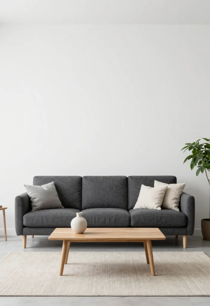 17 Dark Gray Sofa Living Room Ideas Modern and Versatile 2 17 Dark Gray Sofa Living Room Ideas Modern and Versatile - 1. Minimalist Chic with a Dark Gray Sofa 1