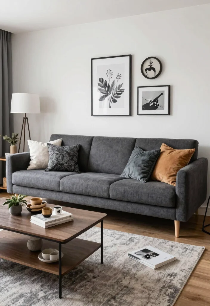 17 Dark Gray Sofa Living Room Ideas Modern and Versatile 19 17 Dark Gray Sofa Living Room Ideas Modern and Versatile - Conclusion 1