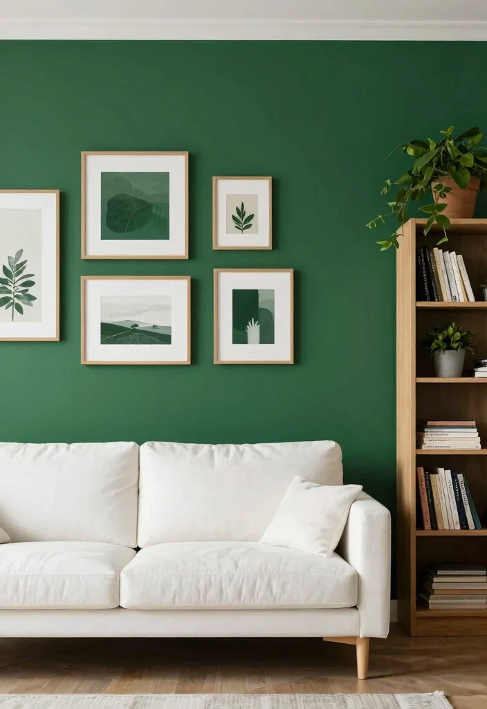 17 Forest Green Living Room Decor Ideas Rich Calm and Trendy 12 17 Forest Green Living Room Decor Ideas Rich Calm and Trendy - 11. Forest Green Accent Walls 1