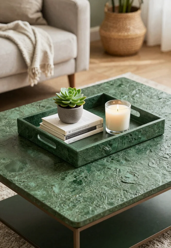17 Forest Green Living Room Decor Ideas Rich Calm and Trendy 15 17 Forest Green Living Room Decor Ideas Rich Calm and Trendy - 14. Green Decorative Trays 1