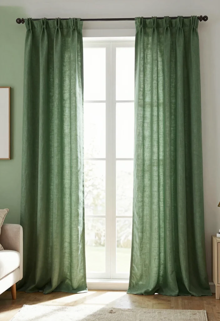 17 Forest Green Living Room Decor Ideas Rich Calm and Trendy 9 17 Forest Green Living Room Decor Ideas Rich Calm and Trendy - 8. Forest Green Curtains 1