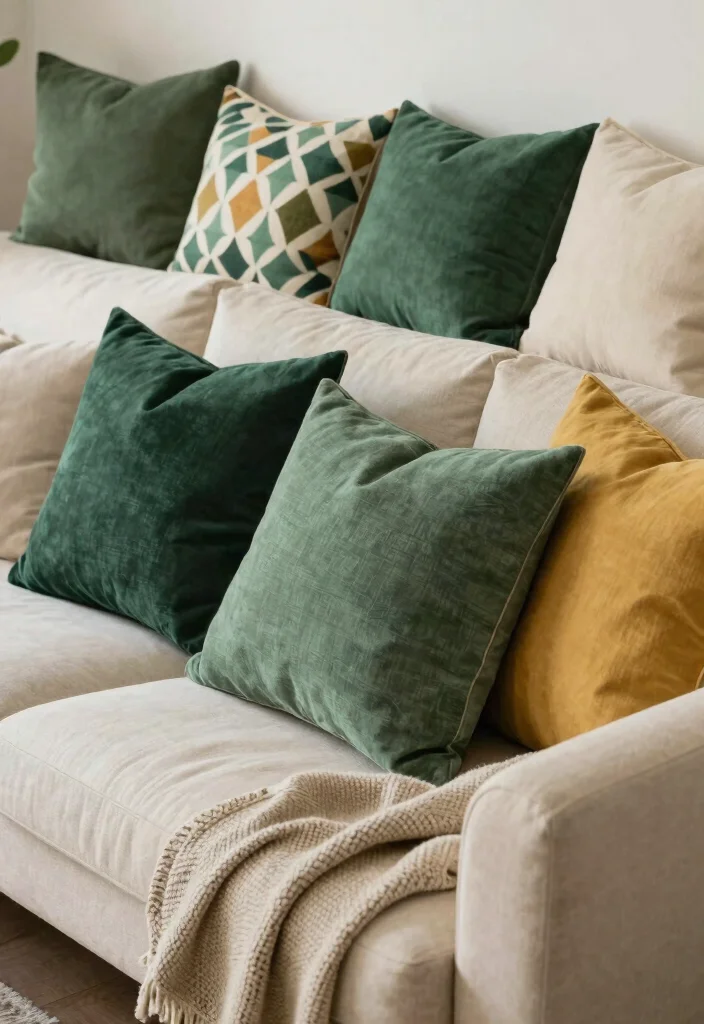 17 Forest Green Living Room Decor Ideas Rich Calm and Trendy 10 17 Forest Green Living Room Decor Ideas Rich Calm and Trendy - 9. Forest Green Throw Pillows 1