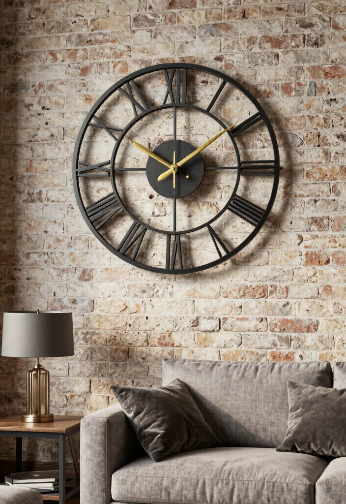 17 Metal Wall Decor Living Room Ideas: Modern Industrial Edge 6 17 Metal Wall Decor Living Room Ideas: Modern Industrial Edge - 5. Metal Wall Clocks 1