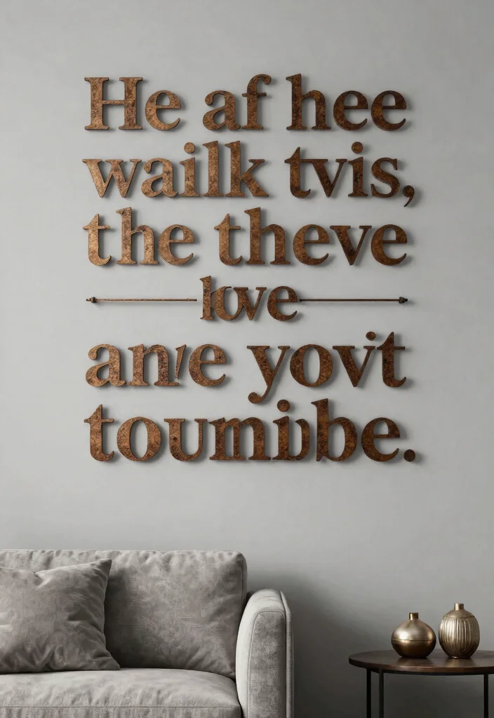 17 Metal Wall Decor Living Room Ideas: Modern Industrial Edge 9 17 Metal Wall Decor Living Room Ideas: Modern Industrial Edge - 8. Metal Letter Wall Art 1