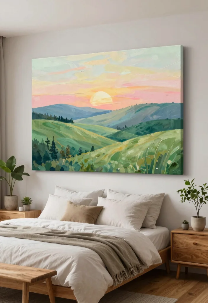 17 Painting Ideas on Canvas for Bedroom Artistic Touch 3 17 Painting Ideas on Canvas for Bedroom Artistic Touch - 2. Nature-Inspired Abstracts 1
