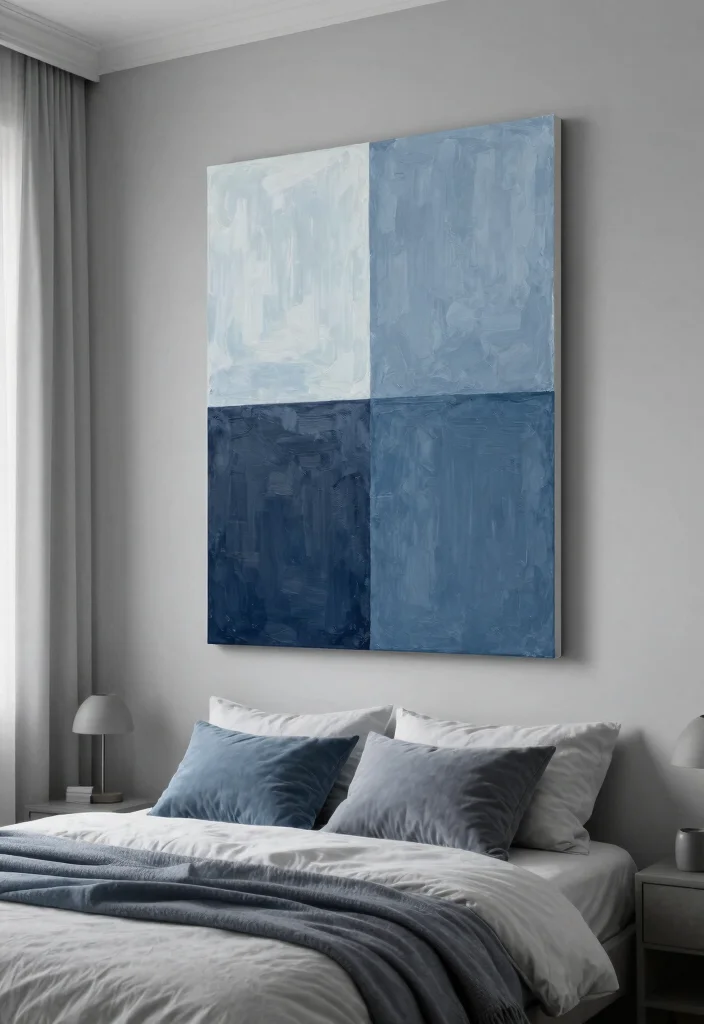 17 Painting Ideas on Canvas for Bedroom Artistic Touch 5 17 Painting Ideas on Canvas for Bedroom Artistic Touch - 4. Monochromatic Mood 1